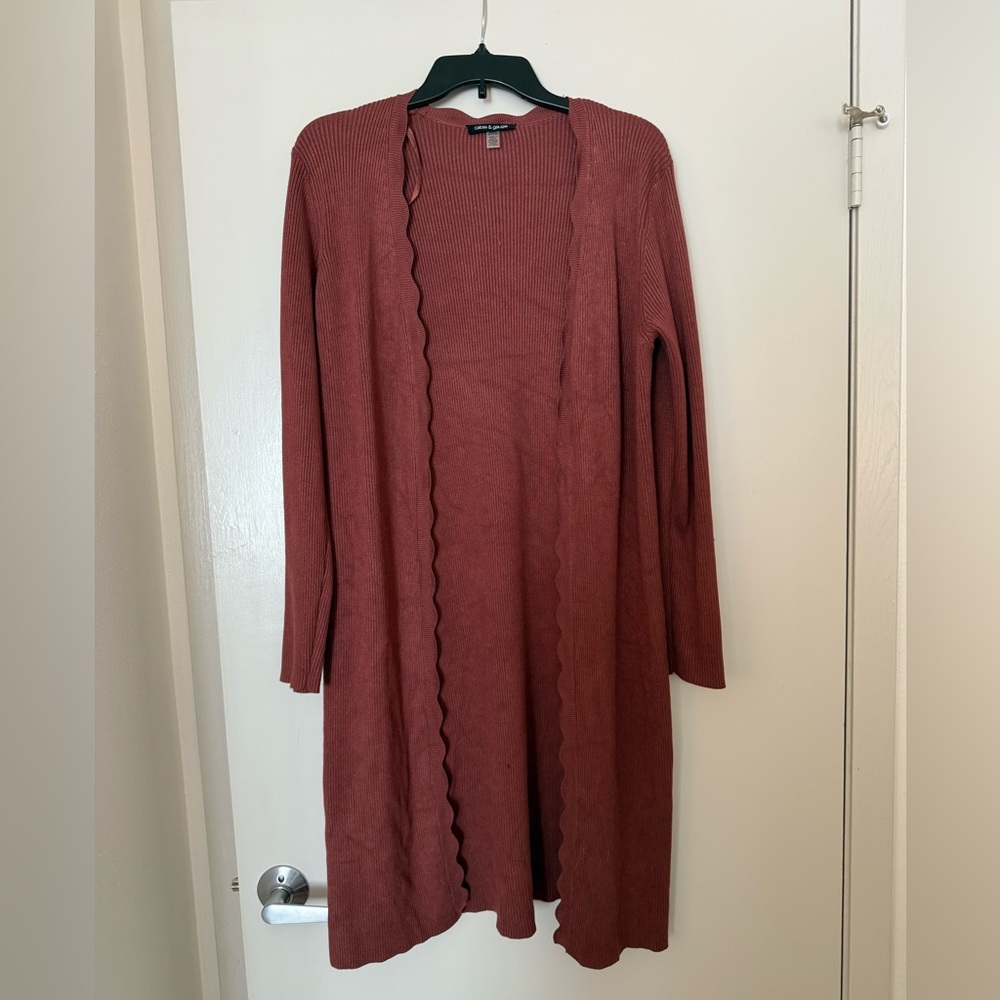 Cable & Gauge Dusty Rose Knit Top